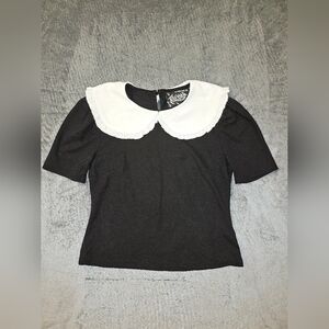 Killstar Ruby Lace Collar Top Large